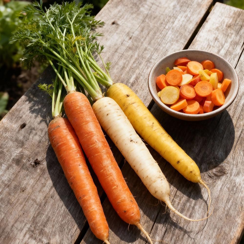 Carrot Seeds – Coloured Mix | Mixed Yellow, Orange & White Carrots | Easy to Grow | Heritage Italian Variety