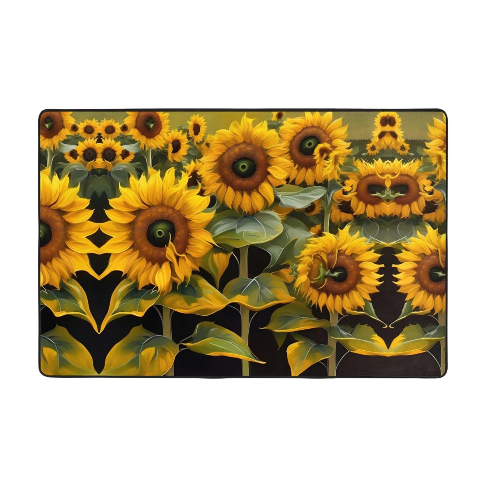 Tapis tournesol super doux pour décoration de salon et chambre enfant