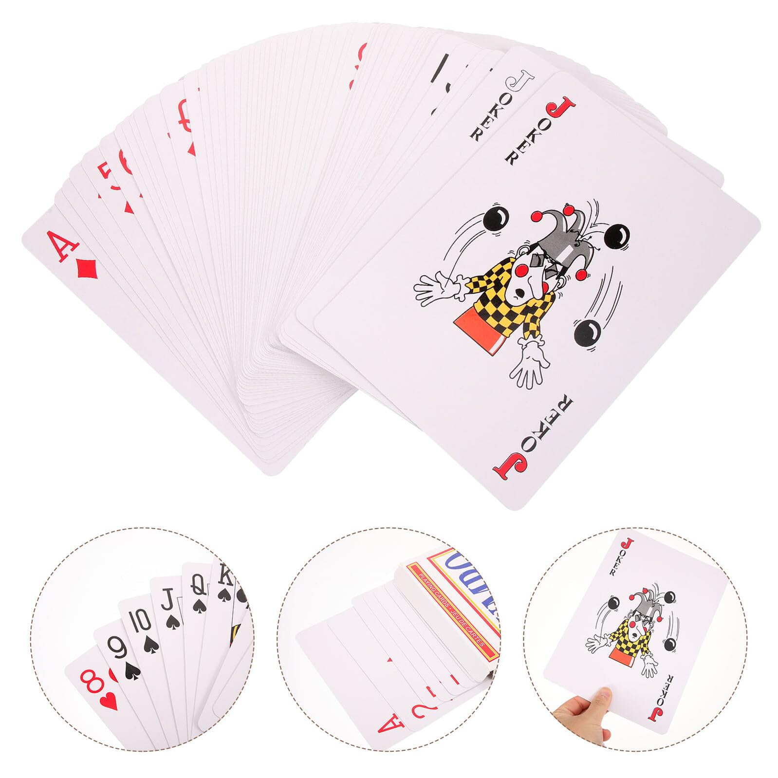 Juego de Cartas de Póquer Gigante para Fiestas, 1 Set de Papel Fácil de Guardar Efecto Decorativo Adecuado para Juegos de Mesa y Reuniones