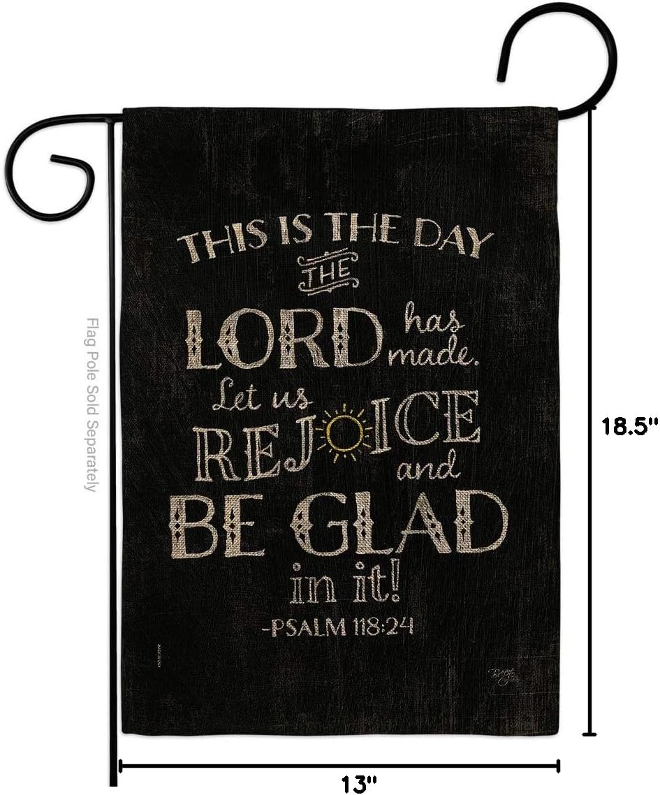 Lord Has Made Burlap Burlap Garden Flag Religious Bible Verses Bless Faith Thank Hope Pray Christian Religion Small Decorative Gift Yard House Banner Double-Sided In USA 13 X 18.5