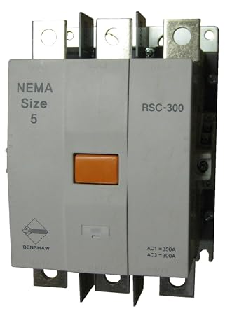 BENSHAW RSC-300-U120 1 NO 1 NC, 100-240V Coil, 120-240 VAC Coil, 200HP, 3 Pole, 300 AMP, CONTACTOR, NEMA Size 5, REDI-Start