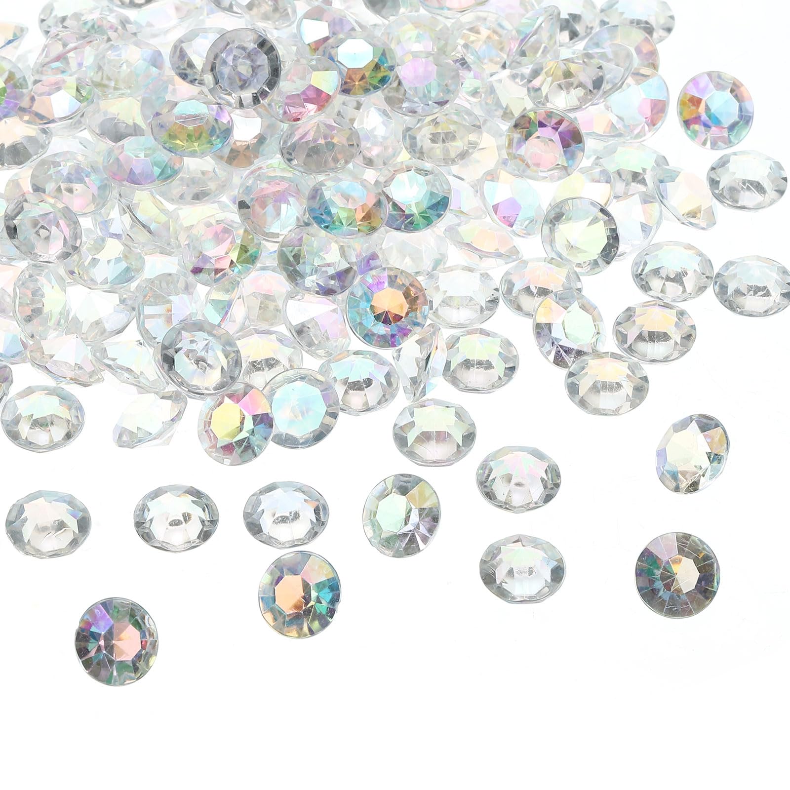 PATIKIL 1000 Pieces Acrylic Diamonds Vase Fillers Plastic 10mm Fake Crystals Gems Wedding Table Scattering Diamond for Wedding Decor Bridal Shower Party Photography Props