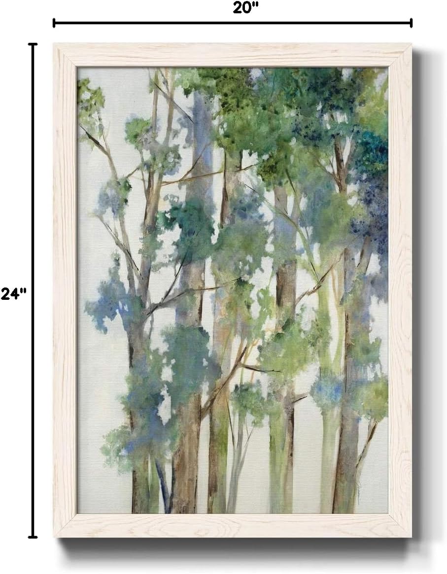 Renditions Gallery Wall Décor, Bathroom Wall Art, Lifestyle, Travel, Art Deco, Italian, Wind in The Trees- White Framed Canvas - 20X24