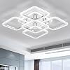 Qcyuui LED Ceiling Light Square, Modern Flush Mount Chandelier Lighting,Dimmable Bedroom Ceiliing Lamps Nordic Design for Living Room [Energy Class F]