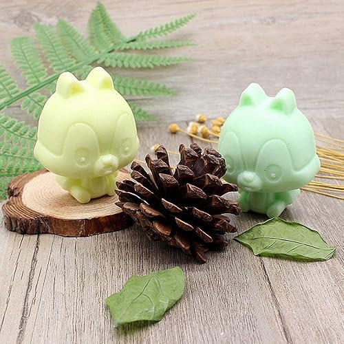 Miniatura 5 de 2 moldes lindos para pastel de ardilla, mini molde de silicona para hornear magdalenas, molde de chocolate para dulces, hecho a mano, jabón,