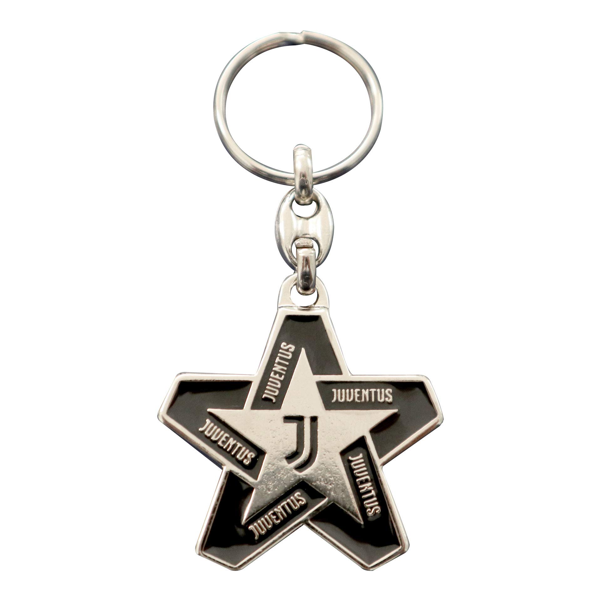 Giemme Portachiavi Stella Juventus Metallo NIKEL Logo SMALTATO