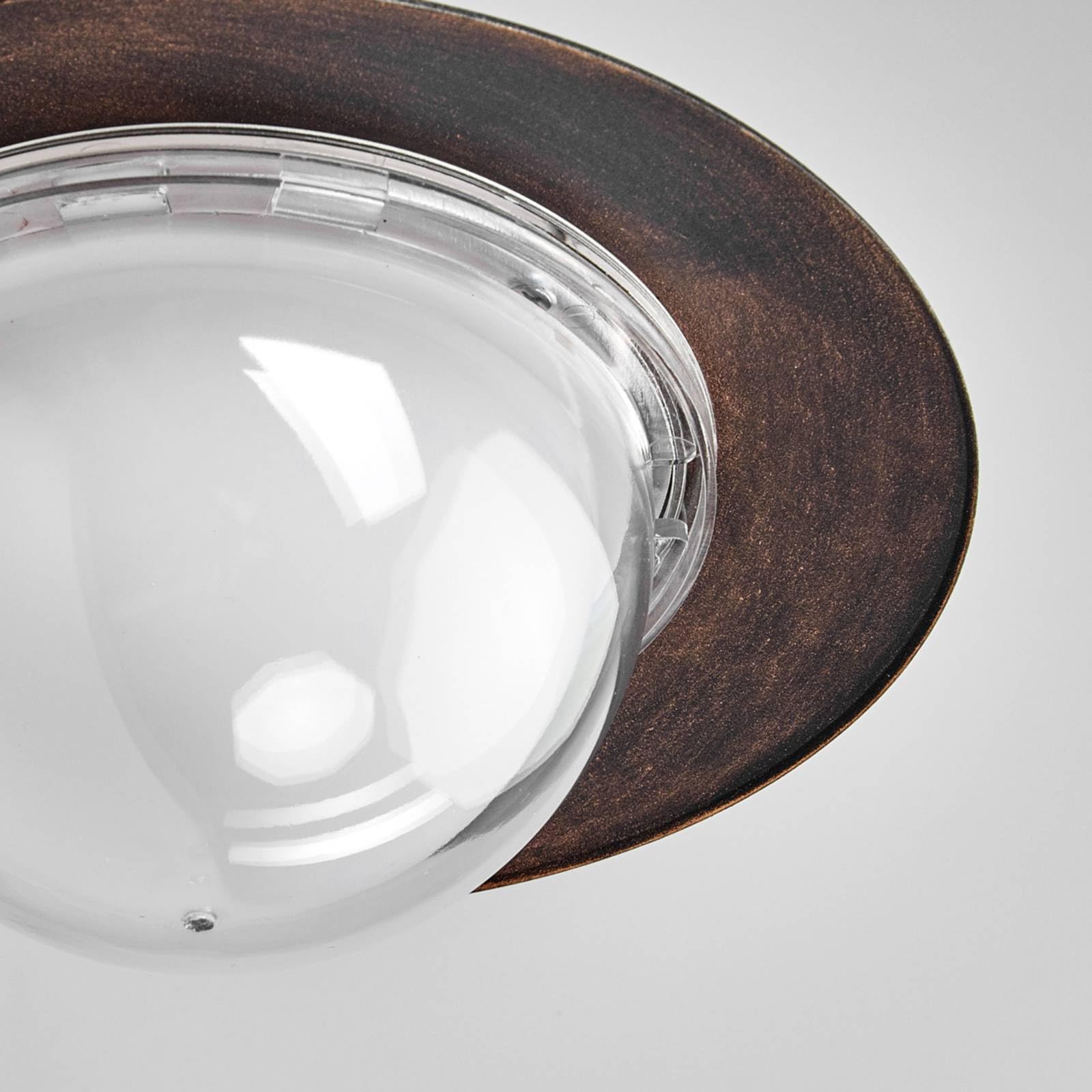 Lindby Applique LED da esterni (Moderno) colore Marrone, in Acciaio Inox lampadina inclusa applique lampada outdoor per facciata/parete