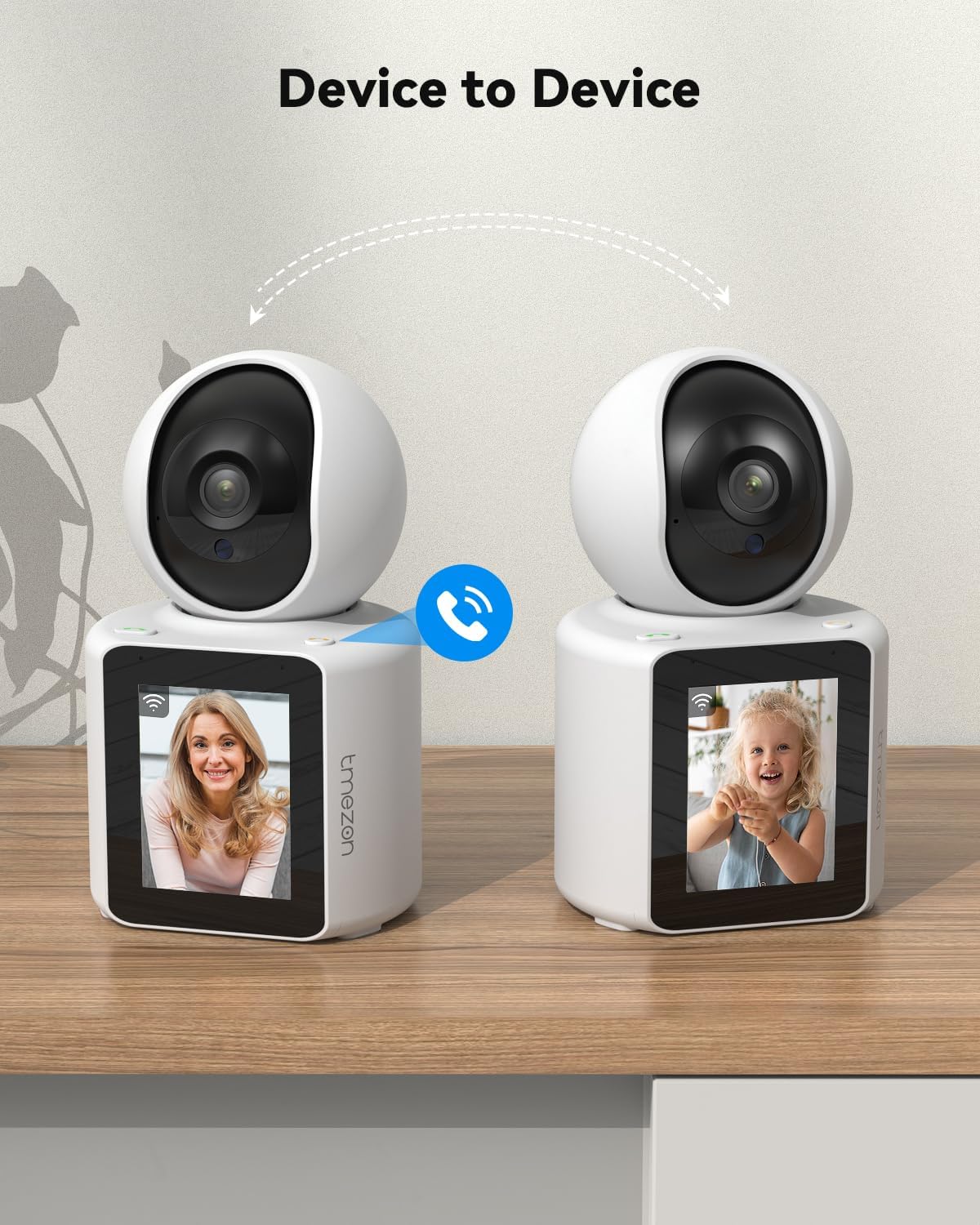 DEATTI Indoor 1080P Two Way Wireless Video Pet Dog Camera Security Monitor with Phone App and Motion Detection, Baby/Elderly/Nanny Audio Calling Device Pan Tilt (DECCM11) 4