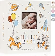 Lanpn Album Fotografico Bambino 10x15 600 Tasche, Lino Inserire gli Album Foto Nascita Bimbo Regalo, Album Portafoto Neonato, Album Battesimo Bimba Ragazza Bambino Colorato