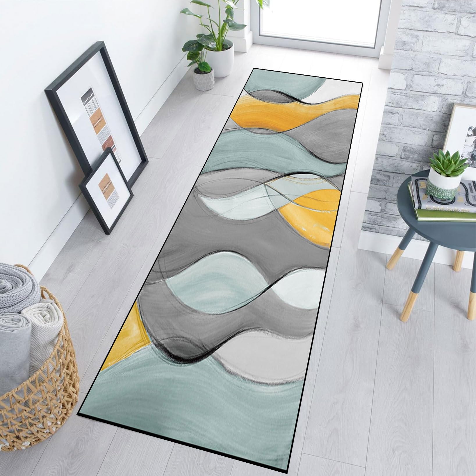 Dywanik Dywanowy 40 x 130 cm Gumowy Spód Dywaniki Wewnętrzne, Chodniki Do Przedpokoju Do Przedpokoju Kuchnia Przedpokój Pralnia, Zmywalny, B
