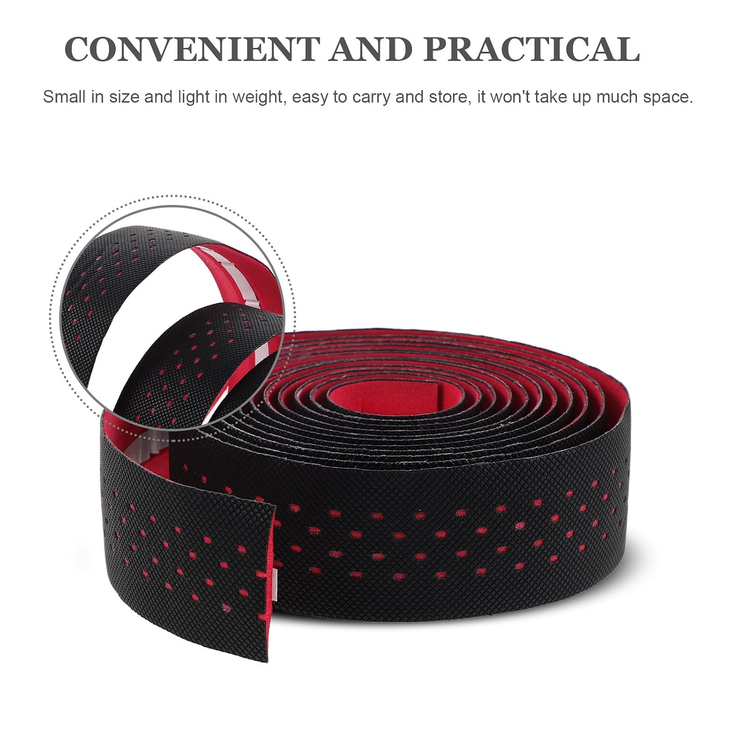 Mikinona Bike Handlebar Tape Wrap Set for Road Bikes, Non-Slip Breathable Cycling Grip Tape with Shock Absorption, Red Bicycle Handlebar Wrap for Comfortable Riding
