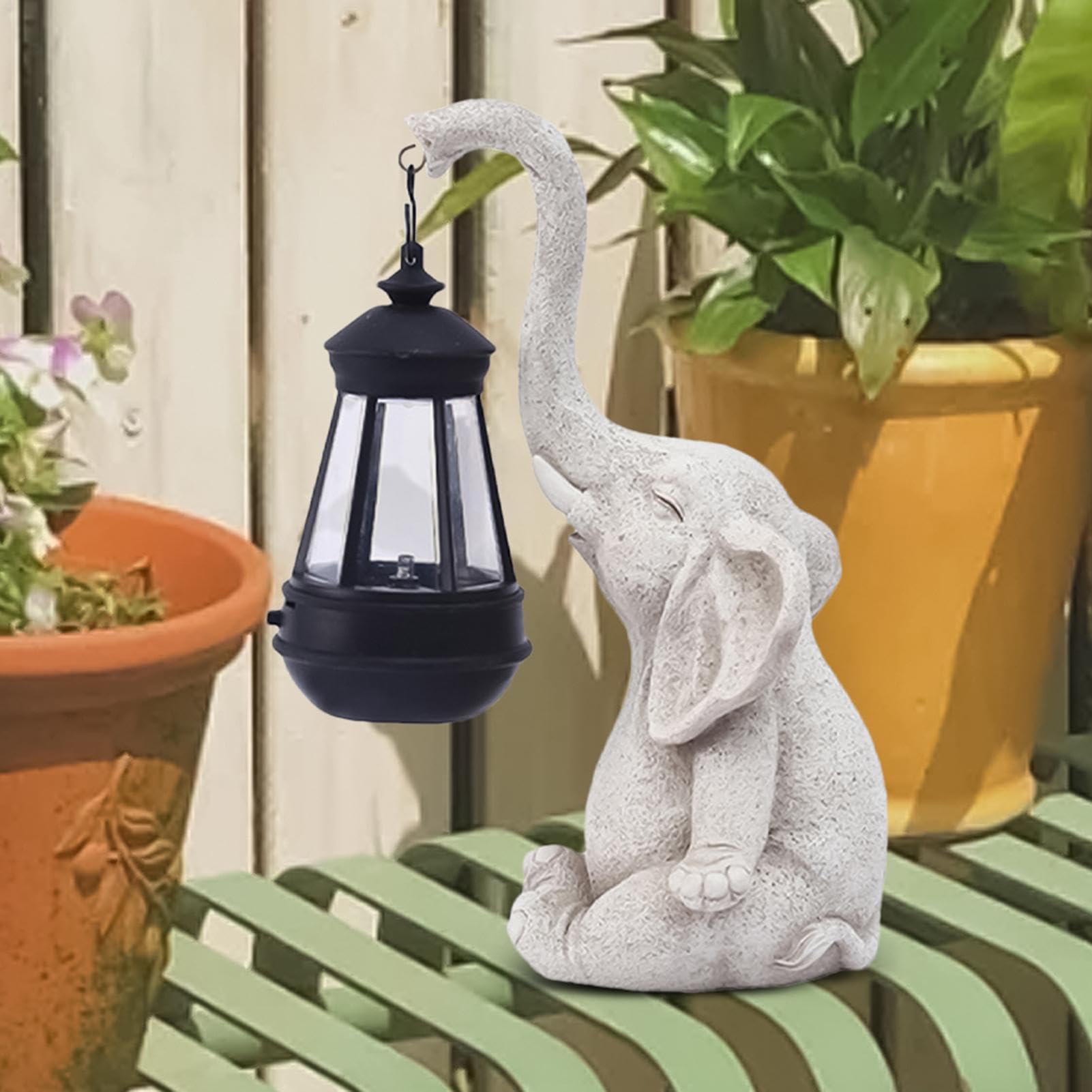 Gnomo Motociclista Da Giardino - Statua Decorativa 13.3x13 Cm Impermeabile E Anti-UV