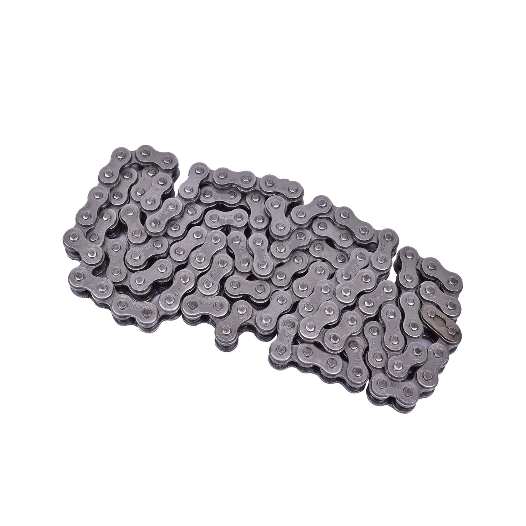 Chaîne moto 420H 120 maillons renforcée compatible CY50 MB50