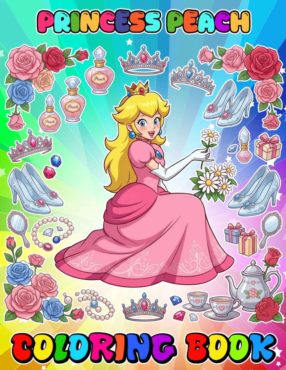 PRIN-CESS'S COLORING BOOK FOR FAN MEN WOMEN TEEN FOR KIDS: Over 50 Cute Coloring Pages Illustrations For Adults To Chill, Unwind, And Relieve Stress