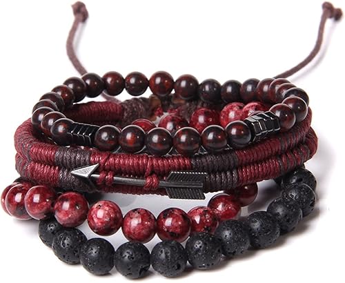 Miniatura 5 de Juego de pulseras vintage para hombre pulseras de flecha natural joyería para mujer