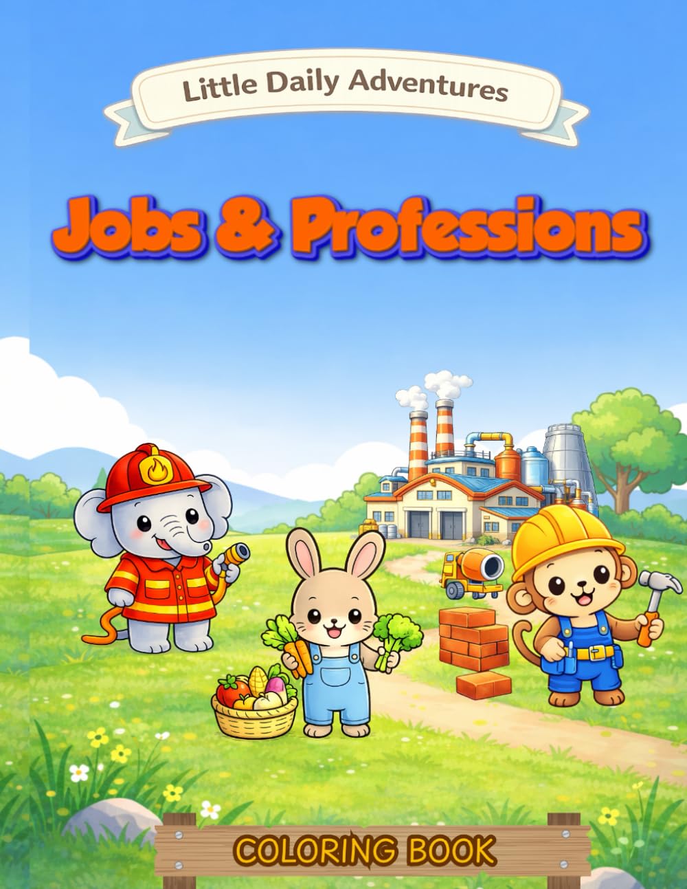 Jobs & Professions: Coloring Book (Little Daily Adventures)