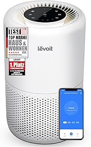 Levoit Air Purifier 3-in-1 HEPA Filter, Air Filter Against Mould, Dust, Pollen and Odours, Air Purifier for Bedroom, App C…