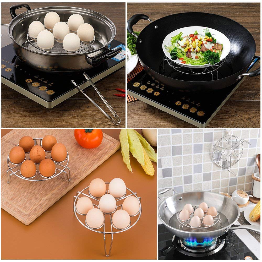 HapWay 2-Pack Stainless Steel Stackable Egg Steamer Racks For Instant Pot - Cook Up To 14 Eggs, PIP Method - View #4