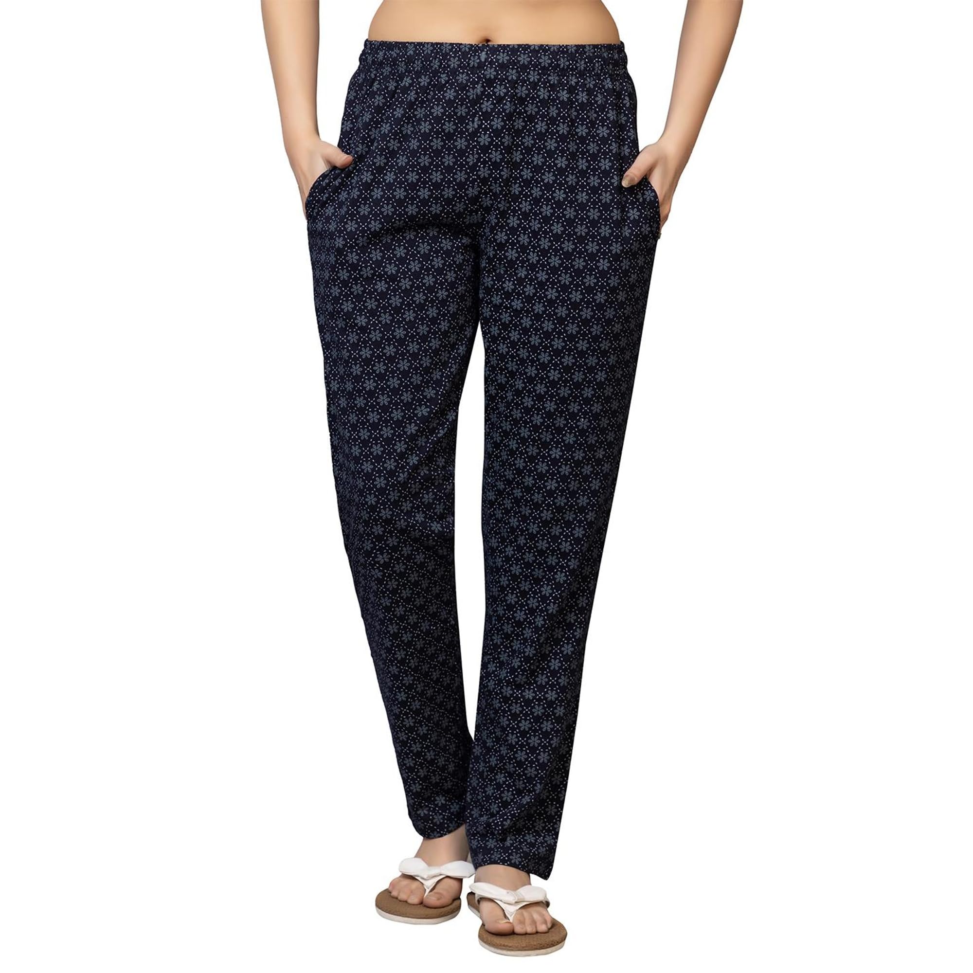 xenios Women’s Cotton Pyjama Pants | Soft Breathable Sleepwear Bottoms with Elastic Waist | STYLE 189-picture-40