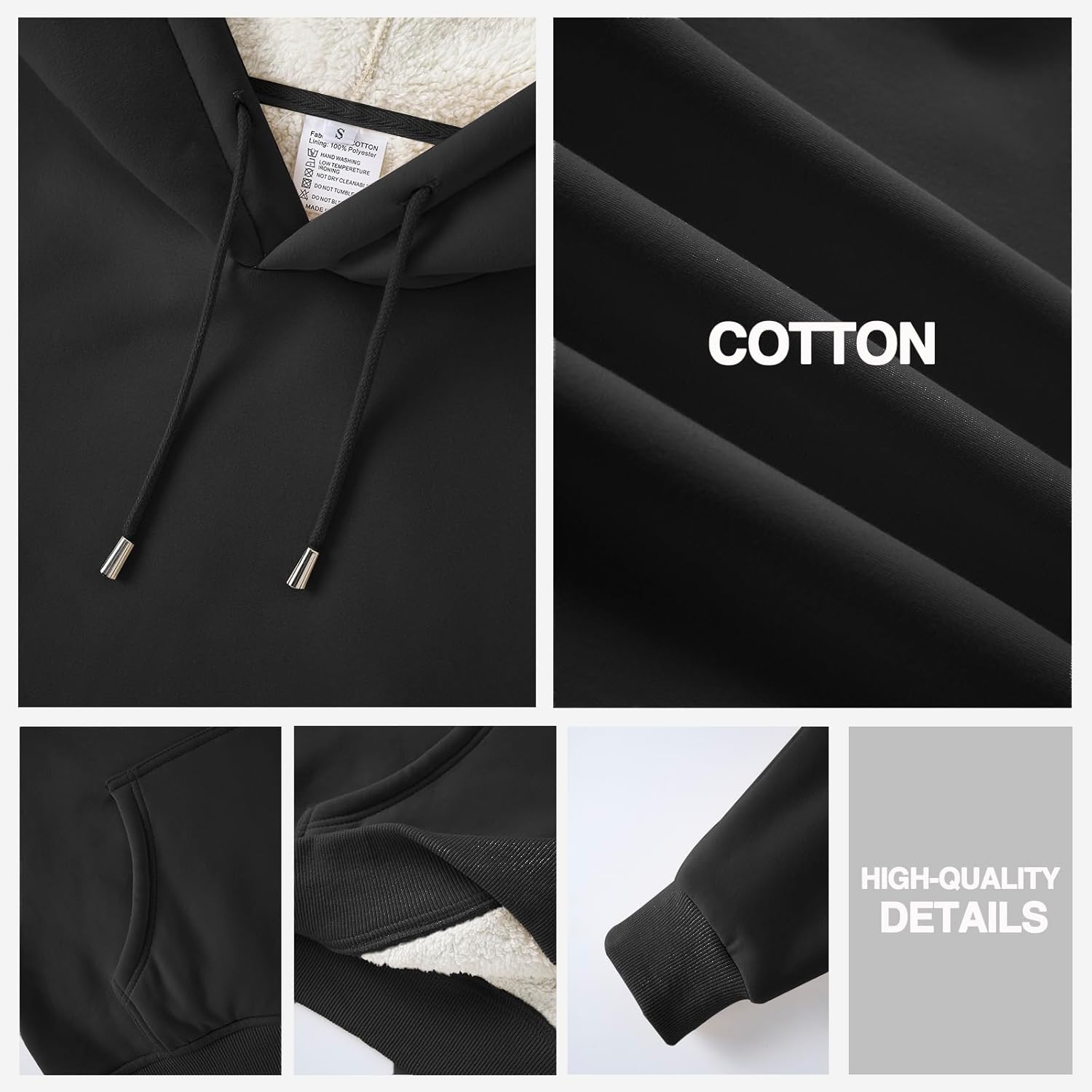 Mars Guard Women's Winter Warm Fleece Sherpa Lined Hooded Sweatshirt Thick Hoodies Outdoor Pullover for Casual Comfort - Image 5