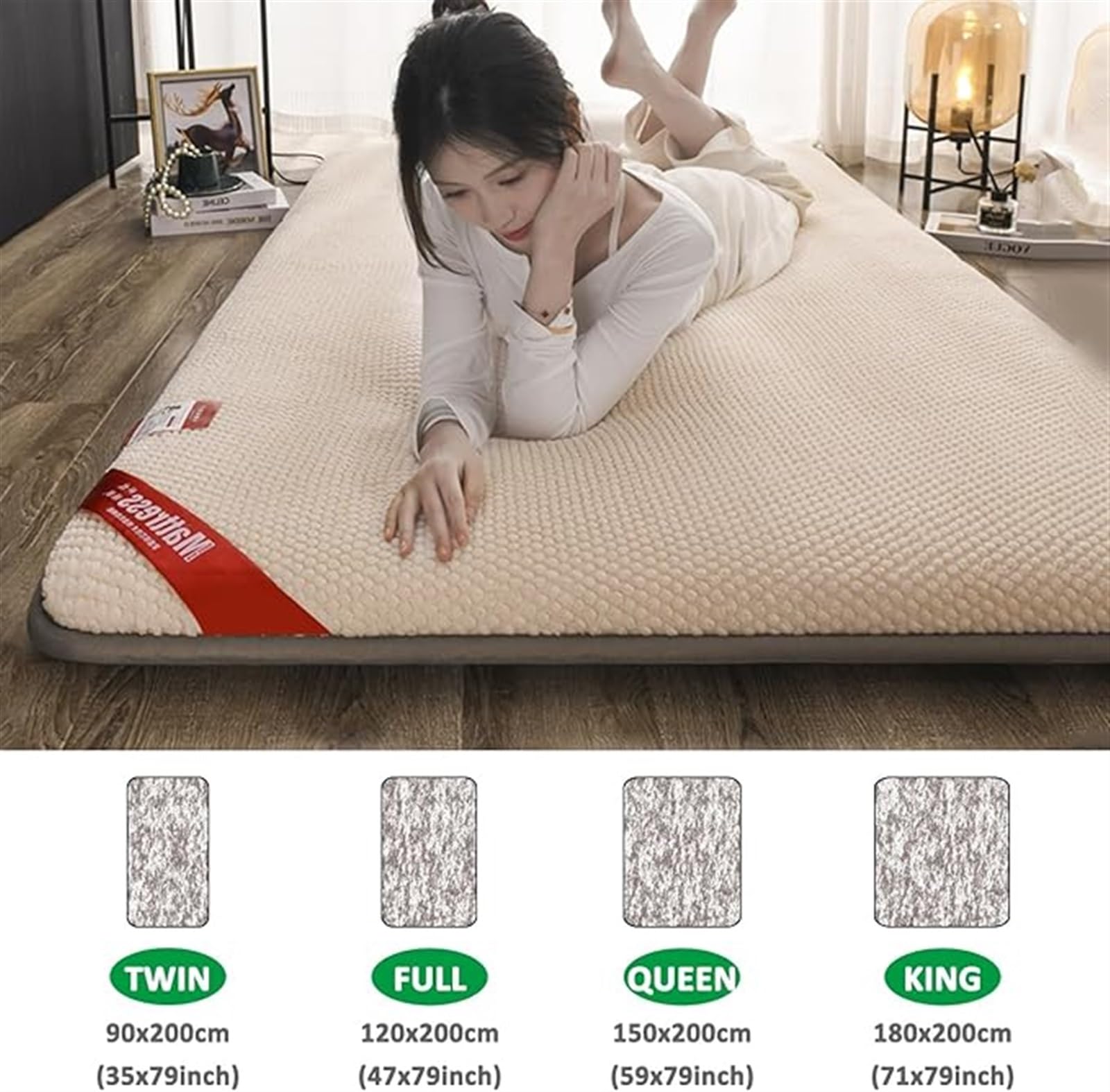 FF Matelas De Tatami Futon Pliable, épaissir Le Matelas De Couchage D'étudiant De Dortoir