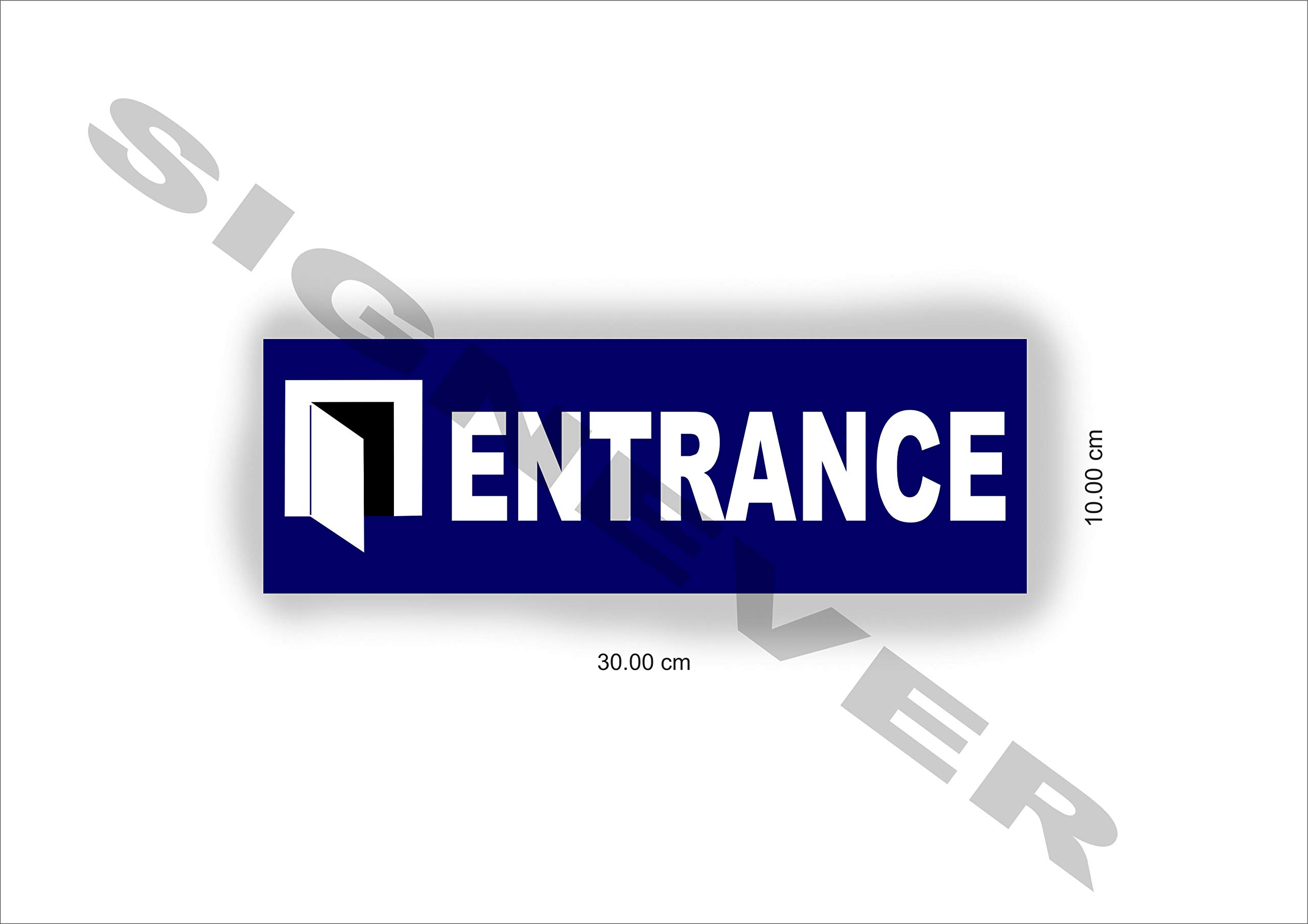 SIGN EVER Entrance Right Side Sign Sticker For Bank Office Hospital School Hotel Collage Factory Signage Boards L x H 30 Cm x 10 Cm Pack Of 1