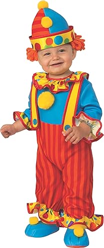 Rubie's Disfraz de payaso pequeño de Cuties para niños, como se muestra, bebé