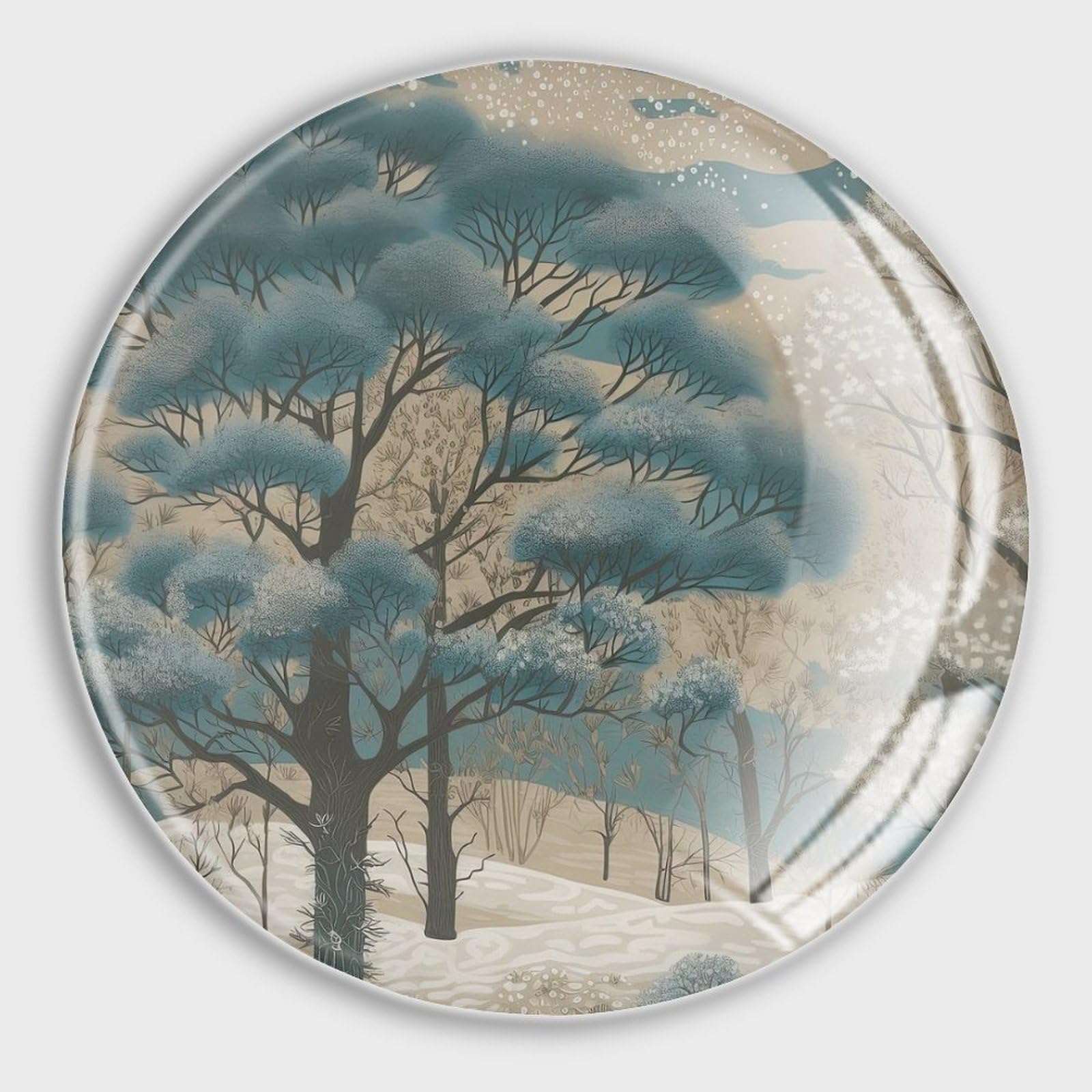 Aimants de réfrigérateur en verre de Chinoiserie, accessoires magnétiques premium
