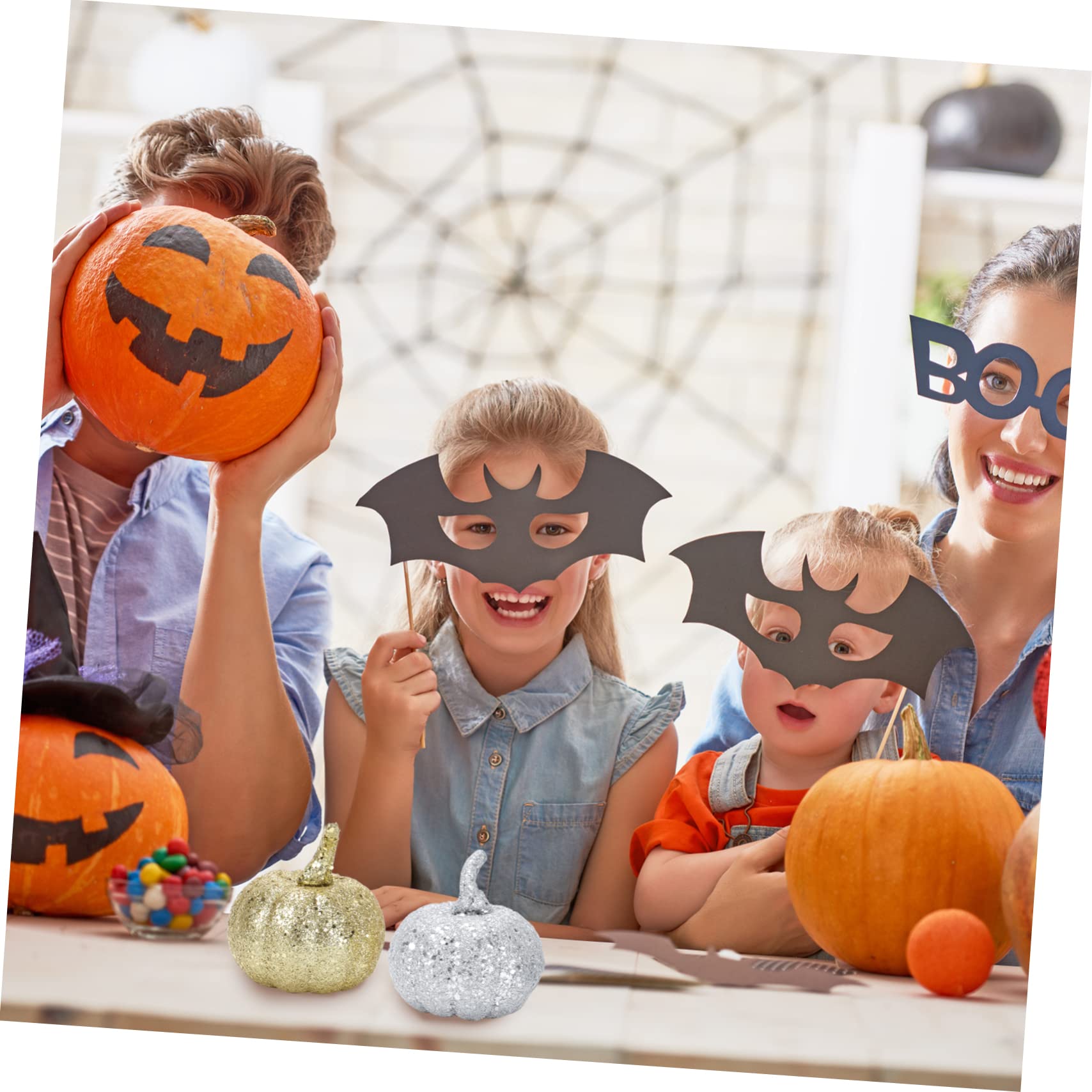Cabilock 60stücke Kürbis Dekoration Kunststoff Für Halloween Bastelbedarf Für Und Garten Deko Halloween Mit Bunten Kürbisanhängern