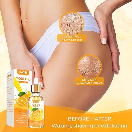 Miniatura 3 de BASSI Yoni Oil - Hidratante vaginal orgánico de aceite femenino de Yoni, equilibrio de pH para mujeres, desodorante femenino, elimina el olor con