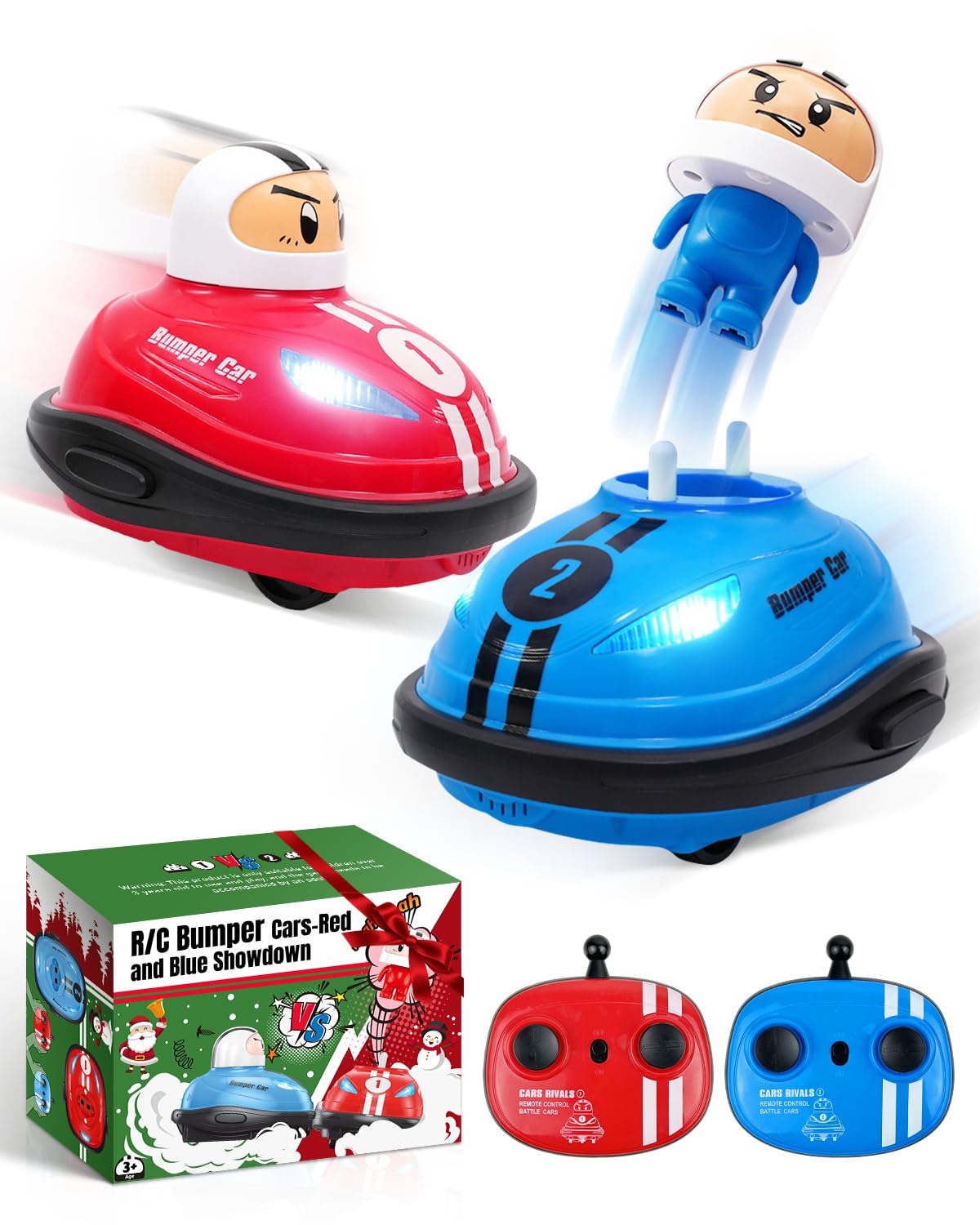 Torlaist 2 Pack Remote Control Cars for Kids RC Cars with Popup Doll, Music and Lights