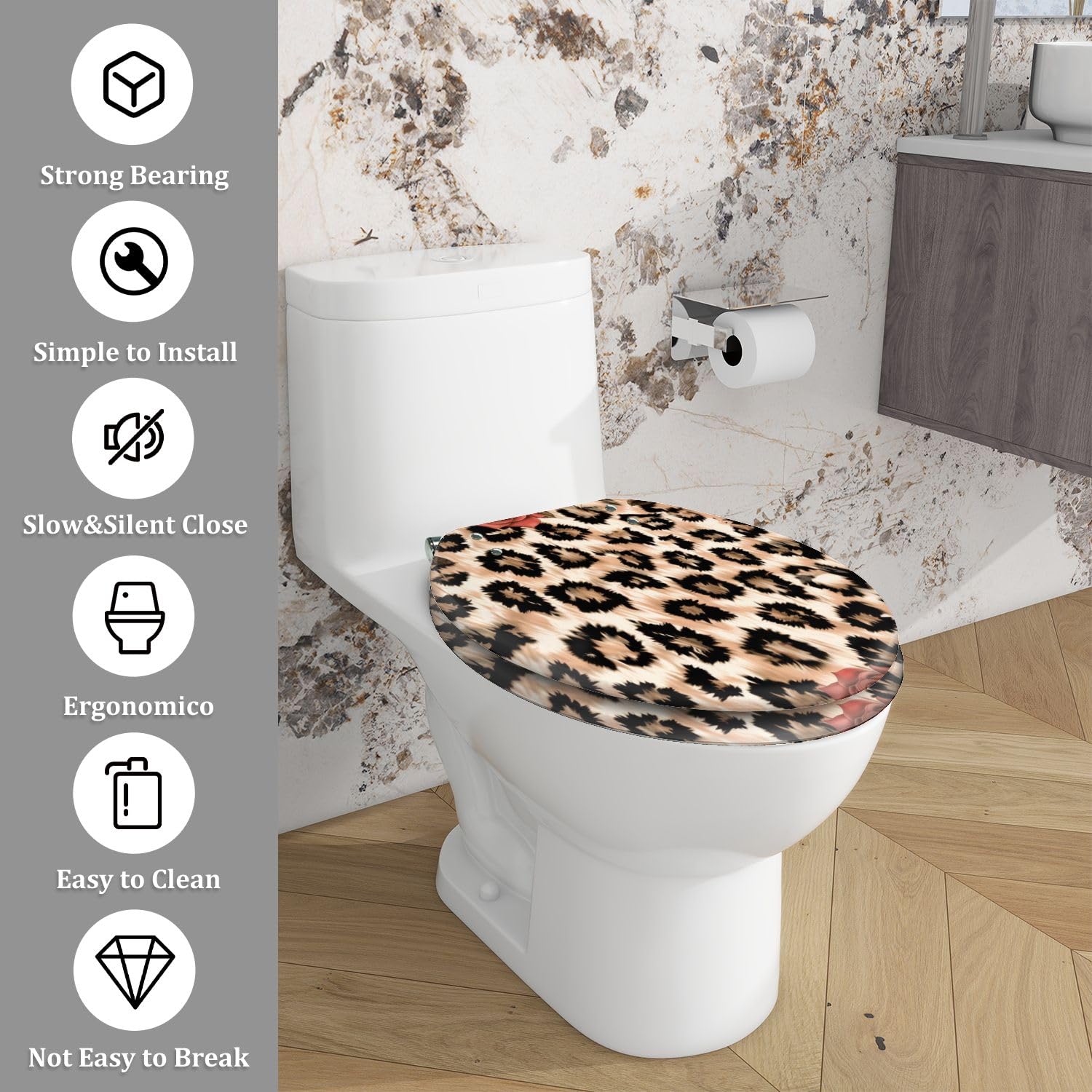 Langer WC-Sitz für Badezimmer