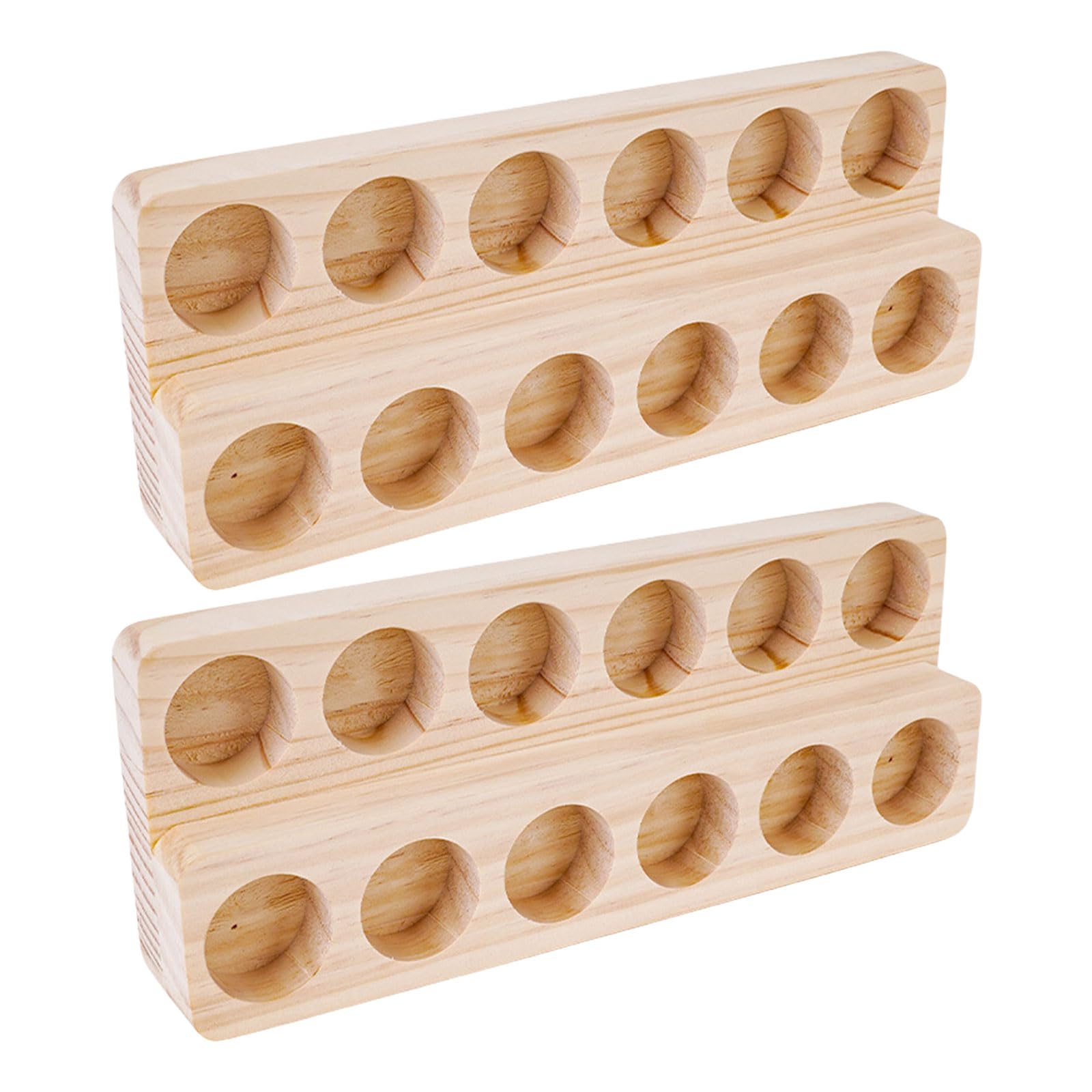 Nucelit Space Saving 12 Compartment Essential Oil Shelf Sturdy Double Deck Display Holder for Spas and Individual Collection Essential Oil Display Rack