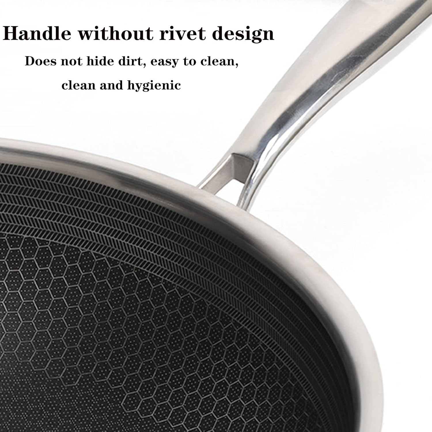 Stainless Steel Honeycomb Wok 304 Stainless Steel Non-Stick Pan