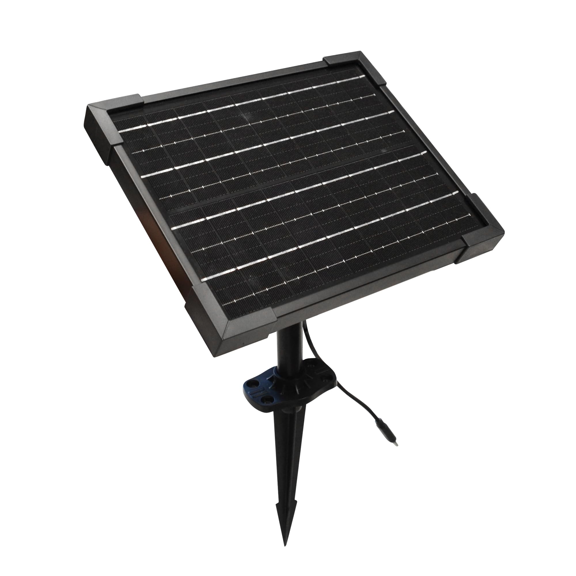 Jardibric - Panneau Solaire USB C avec Câble 2 m - Fixation Murale et Piquet - Chargeur Solaire Extérieur