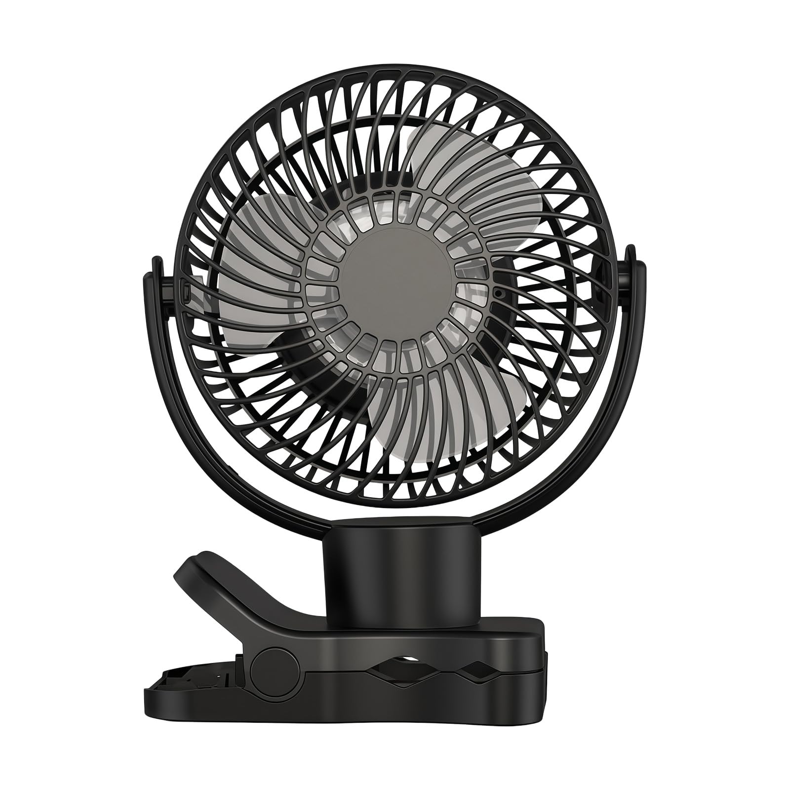 Jazuaiao Multifunctional Wall Clip Fan 360 Degree Rotation and Various Adjustable Speeds Texture for Home and Offices Use Rechargeable Battery Operated Fan