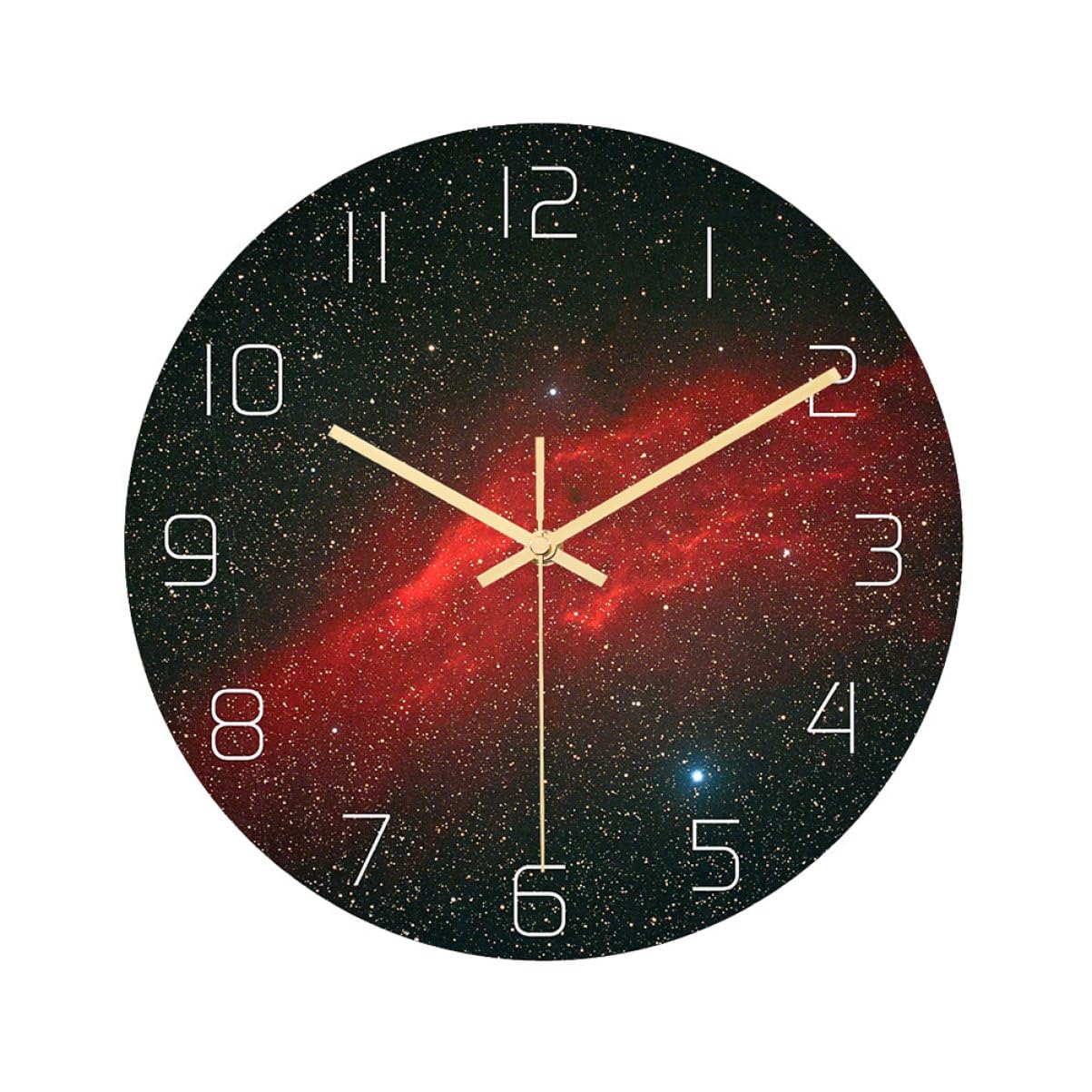 Horloge murale silencieuse rouge IMIKEYA pour salon moderne et bureau