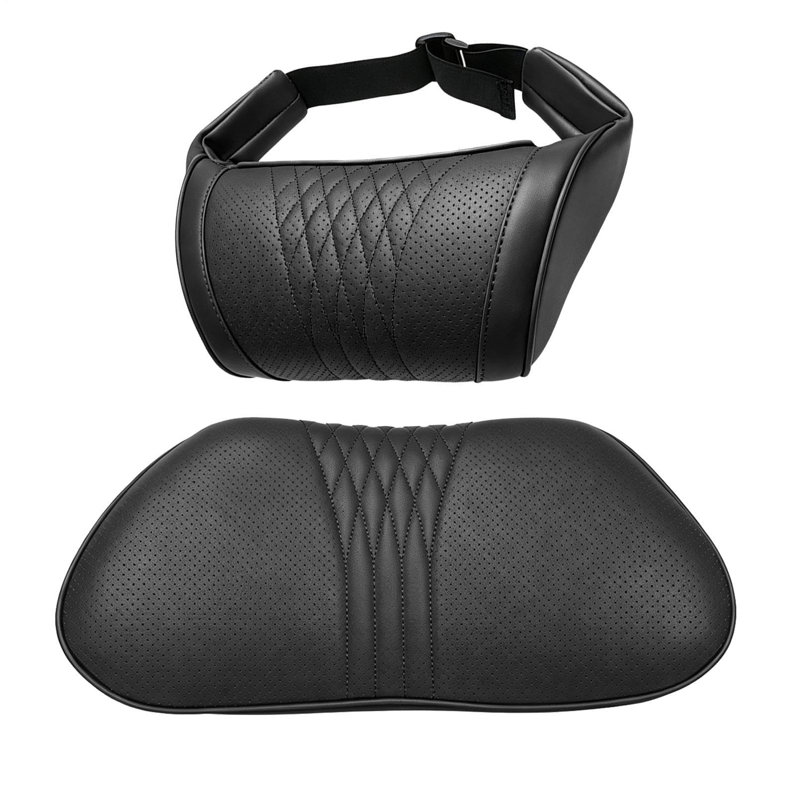 Cuscino Cervicale Per Sedile Auto Supporto Ergonomico Universale in Pelle