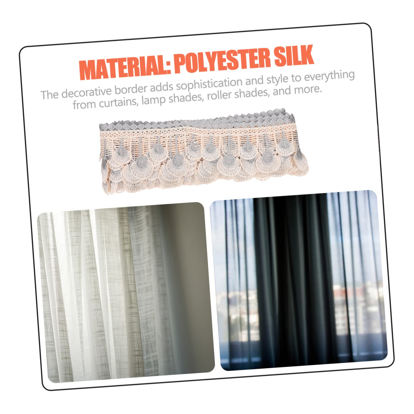 Lurrose Nastro Decorativo per Tende in Tulle Bordi Mantovana Materiale per Tende Fai da Te Passamaneria per Cucire Adatto per Casa Sartoria e Negozio di Abbigliamento