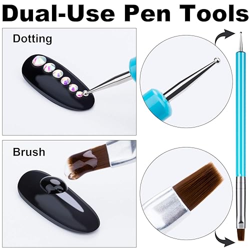 Miniatura 2 de GA&EN Gel de pegamento de diamantes de imitación, 0.5 fl oz, curado UVLED, pegajoso y fuerte, perfecto para arte de uñas, bricolaje