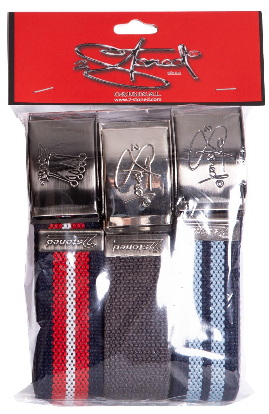 2Stoned Koppelgürtel Stoffgürtel Unisex 4 cm breit, Gürtelschnalle Matt Classic, für Damen und Herren