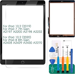 for iPad 7 7th Gen Touch Screen for iPad 8 8th Gen Screen Replacement for iPad 10.2 2019 Digitizer A2197 A2200 A2198 A2232 10.2 2020 A2428 A2429 A2270 A2430 (with Home Button) (Black)