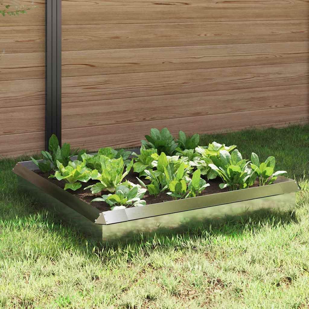 EBZFASO Steel Lawn Edging, Snail Rusty Edging Border Flower 8-20Pc(Stainless steel,8)