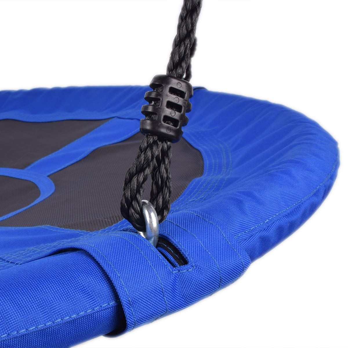 DRM Disc Giant Web Nest Swing Rope Hanging Tree Swing Waterproof Drained Ventilated Saucer Tree Swing Set with 40 inch Diameter