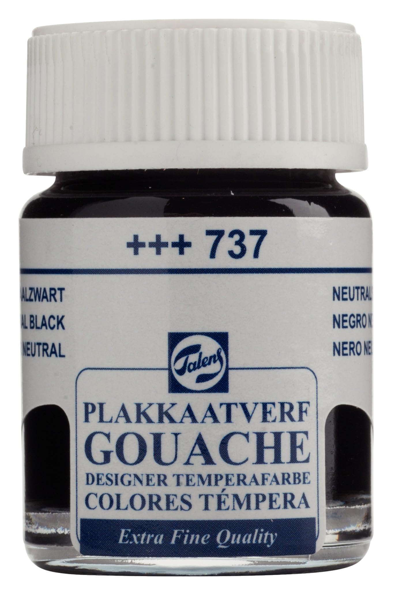 Talens Black Gouache Extra Fine Quality Bottle 16 Ml Neutral 737
