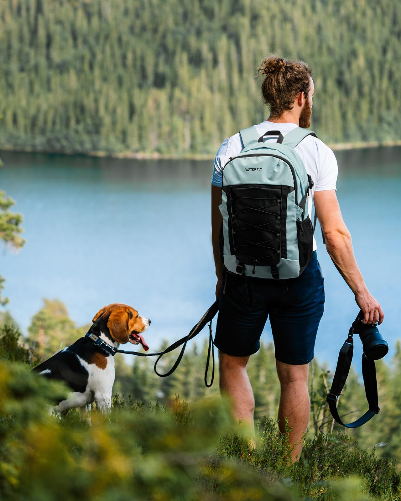 WATERFLY Plecak trekkingowy 25 l, dla mężczyzn i kobiet: sportowy plecak trekkingowy, lekki plecak outdoorowy z odpinaną klamrą piersiową, na wędrówki, podróże, kemping