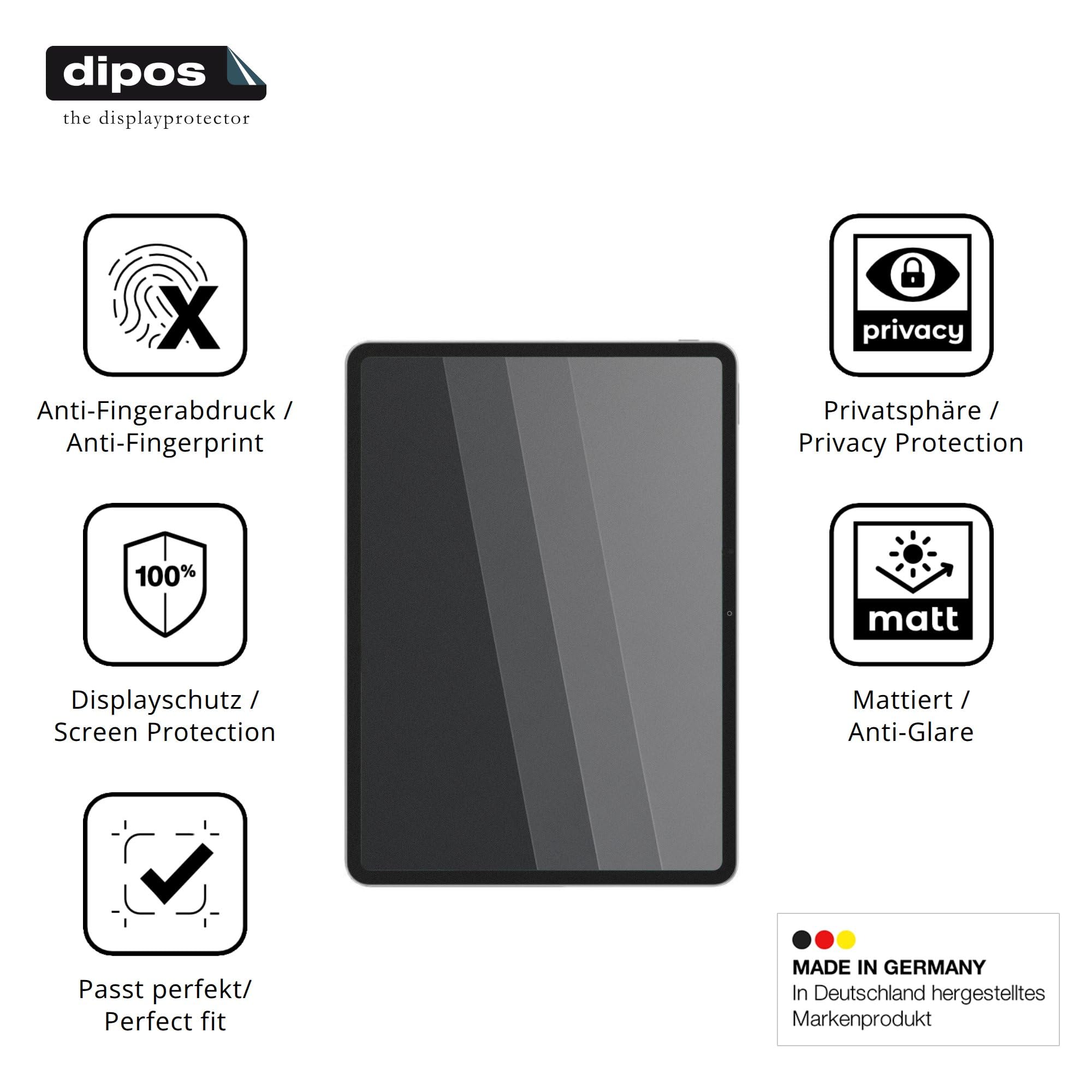 dipos Protector de Pantalla Antiespía para iQOO Pad5c | Película protectora mate, filtro de privacidad 4 vías, ajuste perfecto, antiarañazos, sin burbujas, autoadhesivo