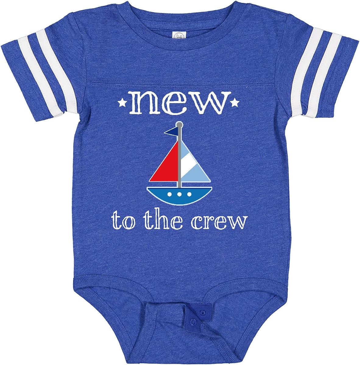 inktastic Baby Boy New To the Crew Sailboat Baby Bodysuit