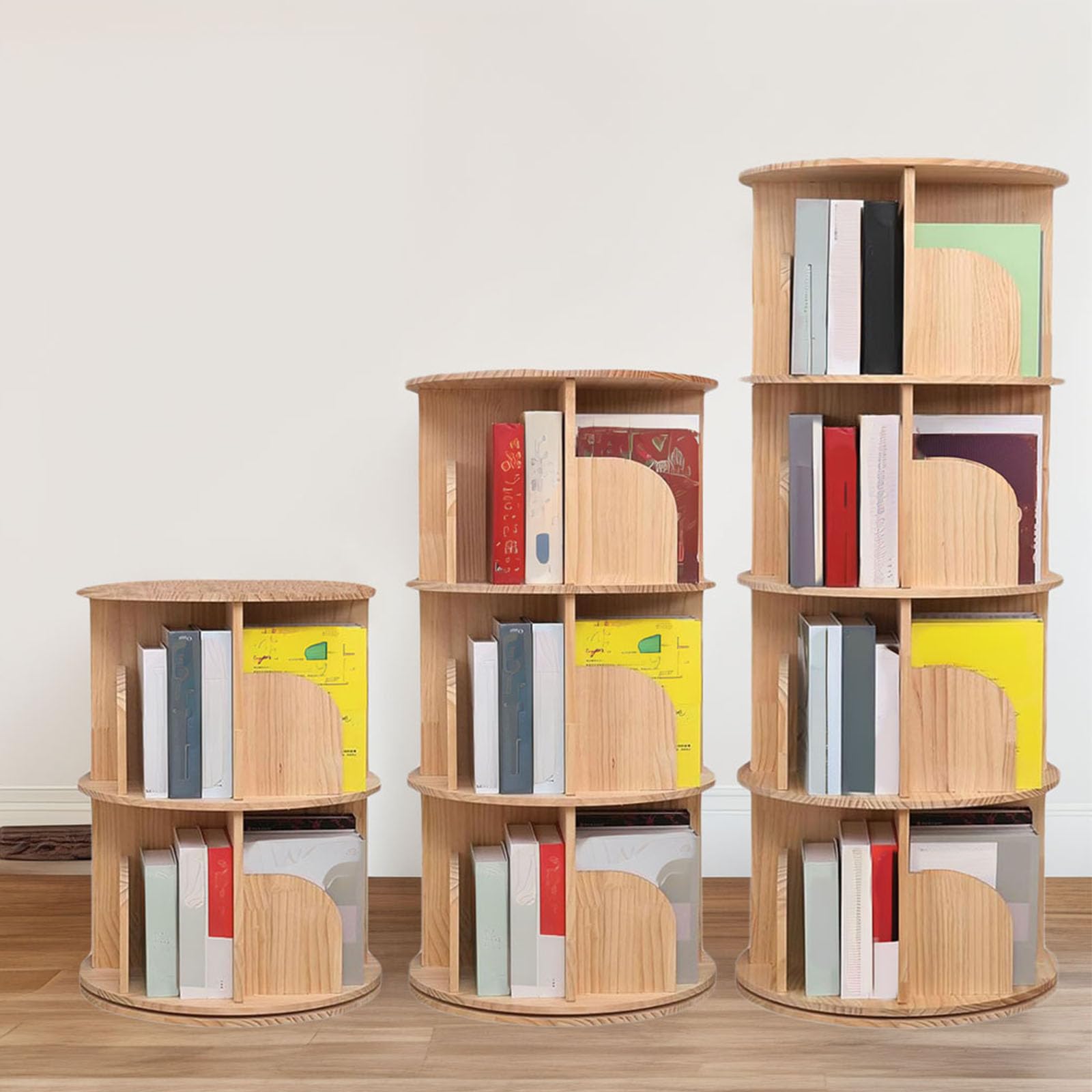 Rotating Bookshelf Tower, 360 Display 5 Tier Floor Norway