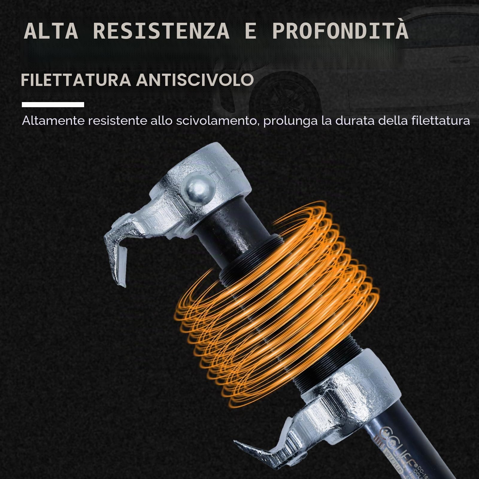 CCLIFE 2 Pezzi comprimere molla ammortizzatore per auto Professionale Compressore Molla Per Auto Ammortizzatore Compressore 1,2T